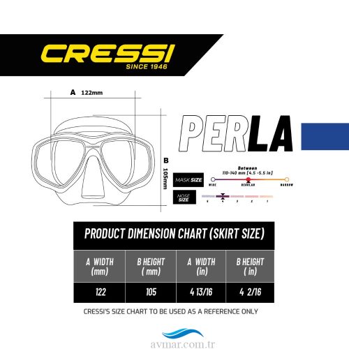 Cressi Perla Maske Mexico Şnorkel Seti Black (1)