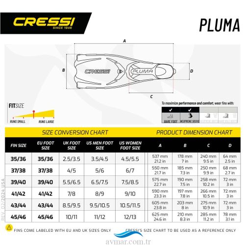Cressi Pluma Palet Maske Şnorkel Seti - 3