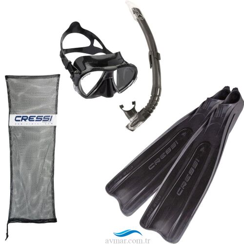 Cressi Pro Star Palet Maske Şnorkel Seti
