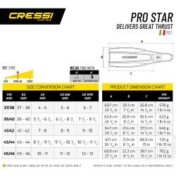 Cressi Pro Star Yellow Dalış Paleti - 3
