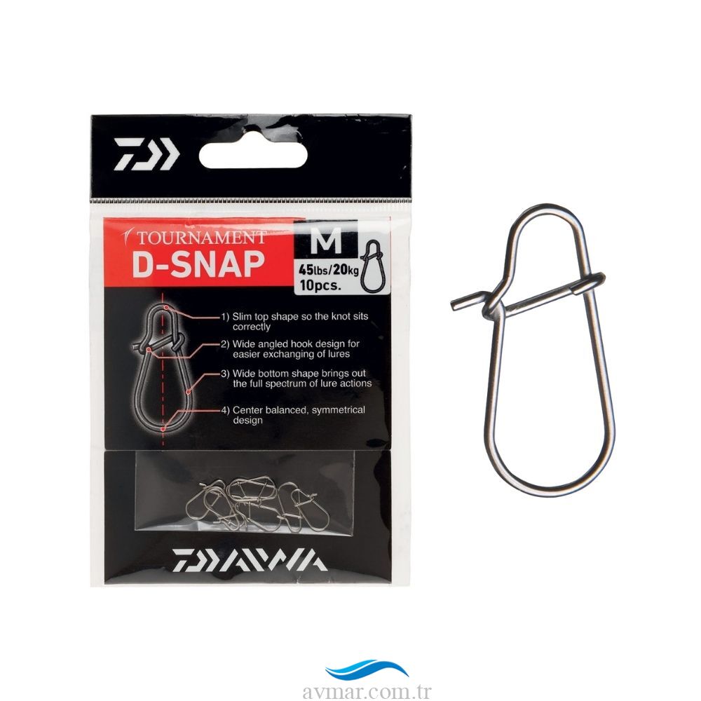 Daiwa Agrafe Tournament D-Snap Serisi Klips Rapala Halkası & Klips