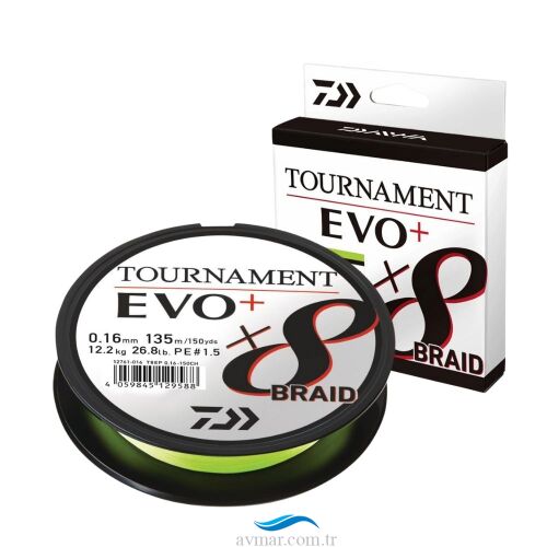 Daiwa New Tournament Evo+ 8B 135m Chartreuse Örgü İp Misina