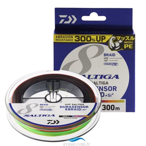 Daiwa Saltiga 8 Braid Dura 300m Multicolor Örgü İp Misina