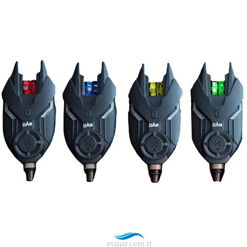 DAM Bite Alarm TF Bite Alarm Set 4+1 Red Blue Yellow Green - DAM