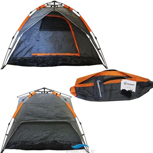 Discovery 3 Kişilik Otomatik Çift Kat Gri-Sarı Çadır - Discovery (1)