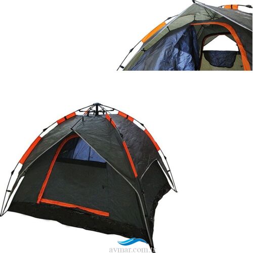Discovery 3 Kişilik Otomatik Çift Kat Gri-Sarı Çadır