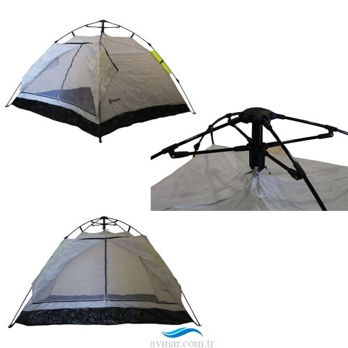 Discovery 3 Kişilik Otomatik Tek Kat Gri Çadır