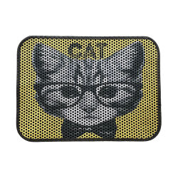 Elekli Desenli Kedi Tuvalet Önü Paspası Renk1 - 1