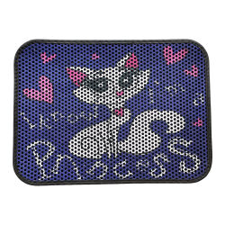 Elekli Desenli Kedi Tuvalet Önü Paspası Renk2 - 1