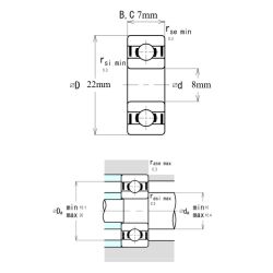 Ezo 608 ZZ C3 Rulman 8x22x7 - 3
