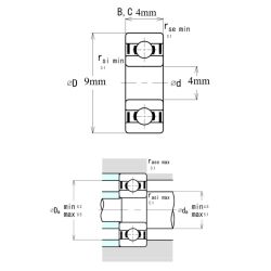 Ezo 684H ZZ Minyatür Rulman 4x9x4 - 3