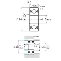 Ezo 687H ZZ Minyatür Rulman 7x14x5 - 3