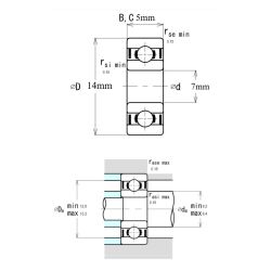 Ezo 687H ZZ Minyatür Rulman 7x14x5 - 3