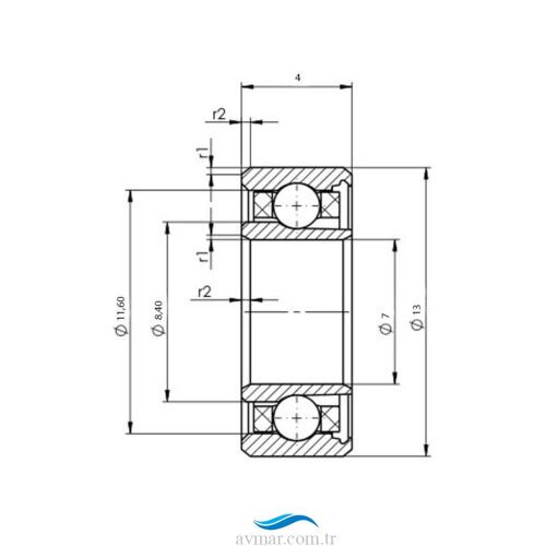 Ezo Smr 137 ZZ Minyatür Rulman 7x13x4 - 3