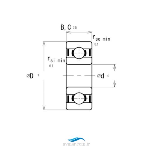 Ezo Smr 74 ZZ Minyatür Rulman 4x7x2.5 - 3