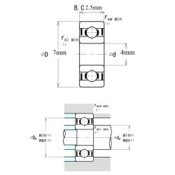Ezo Smr 74 ZZ Minyatür Rulman 4x7x2.5 - 3