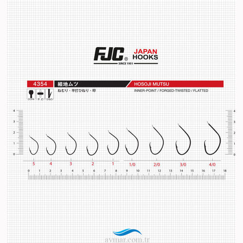 FJC 4354 Hosoji Mutsu Black Nikel İğne - FJC HOOKS JAPON (1)