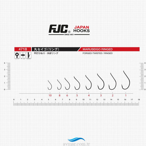FJC 4718 Maruseigo Ringed Black Nikel İğne (1)