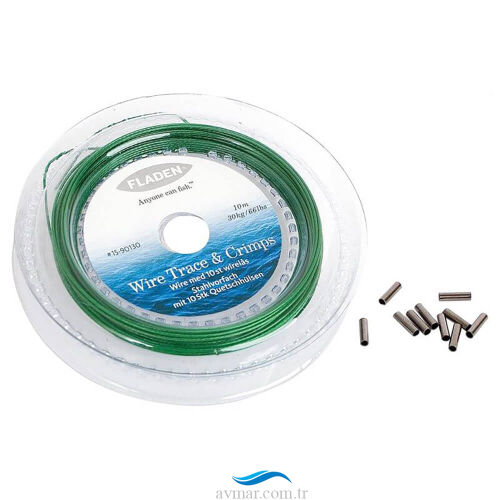 Fladen Çelik Tel Makara 10m Yeşil - FLADEN