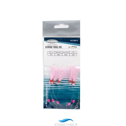 Fladen Sabiki Herring Tinsel Pembe Hazır Takım Çapari - 1