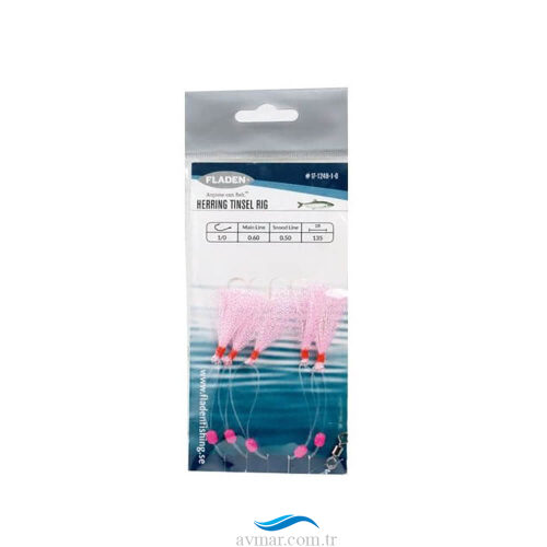 Fladen Sabiki Herring Tinsel Pembe Hazır Takım Çapari