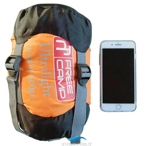 FreeCamp Ultralight Uyku Tulumu Turuncu Siyah (1)