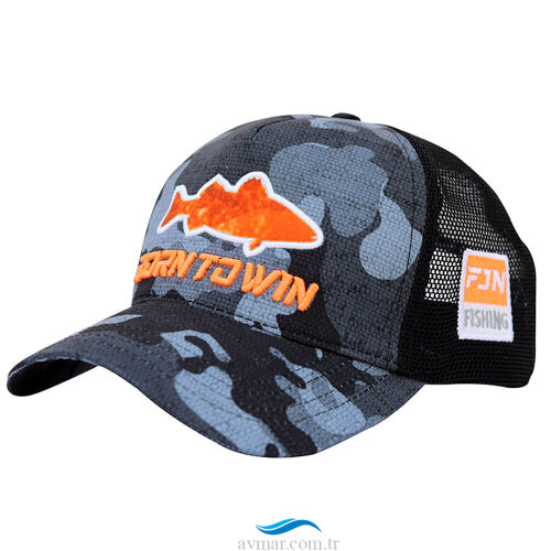 Fujin Black Camo Fish Balıkçı Şapkası - Fujin