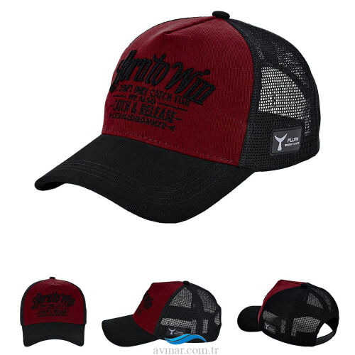 Fujin BTW Trucker Şapka Black Burgundy