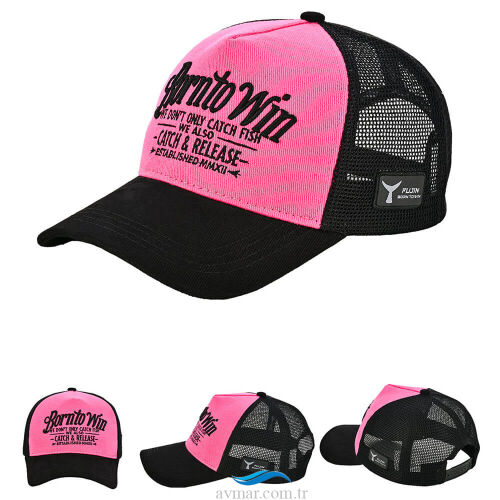 Fujin BTW Trucker Şapka Black Fuchsia