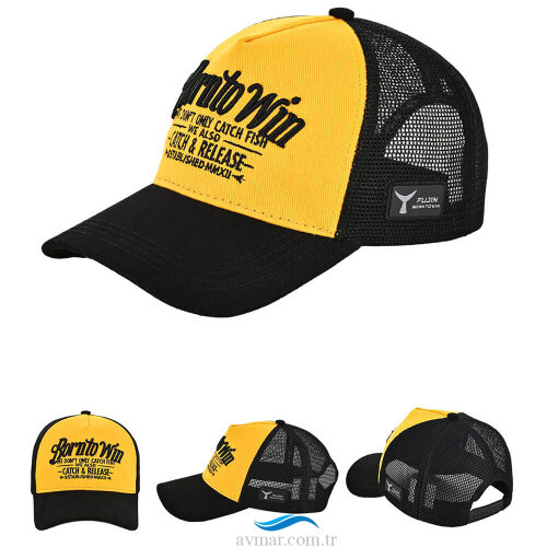 Fujin BTW Trucker Şapka Black Yellow - 1