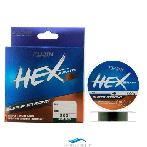 Fujin Hex Braid 8x 300mt Moss Green PE Örgü İp