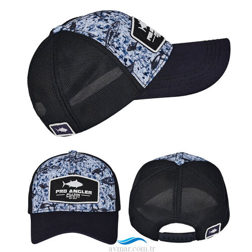 Fujin Pro Angler Black Fish  White Bench Şapka