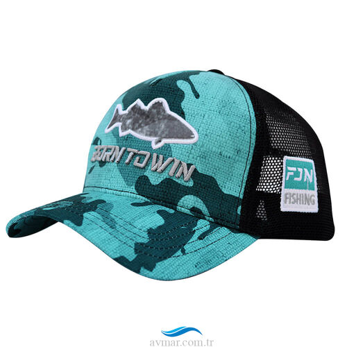 Fujin Turquoise Camo Fish Balıkçı Şapkası - 1