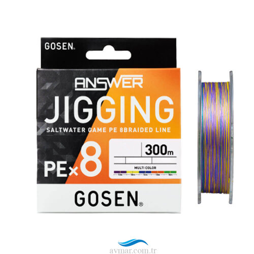 Gosen Jigging Answer PE 8 Multicolor Örgü İp 300mt