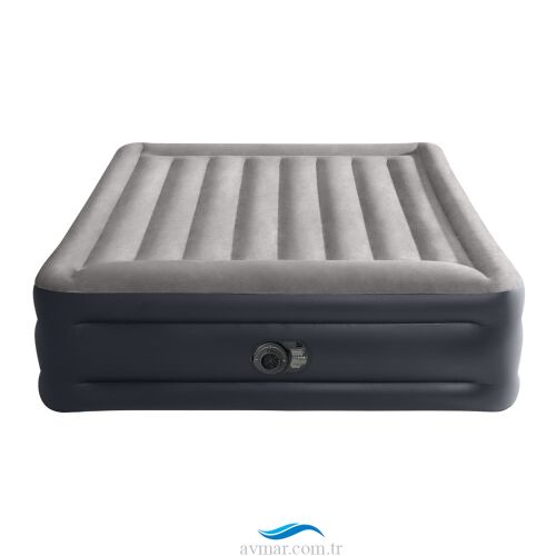 Intex Elektrikli Queen Deluxe Pillow Fiber-Tech Yatak 152x203x42cm - Intex (1)