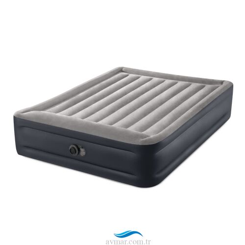 Intex Elektrikli Queen Deluxe Pillow Fiber-Tech Yatak 152x203x42cm - Intex