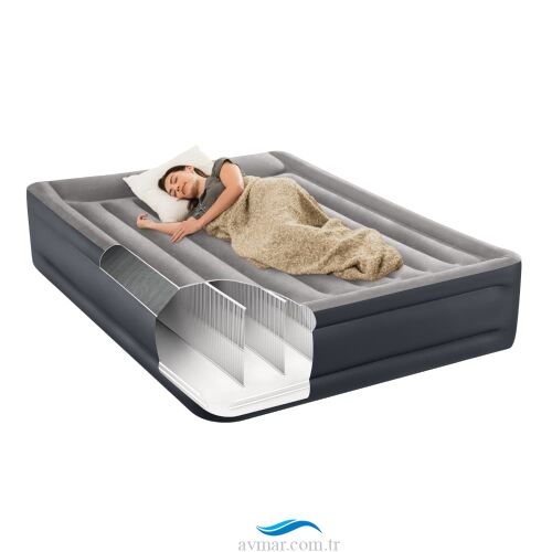 Intex Elektrikli Queen Deluxe Pillow Fiber-Tech Yatak 152x203x42cm - 4