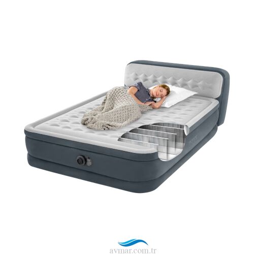 Intex Elektrikli Queen Ultra Plush Başlıklı Yatak 152x236x86cm - 3