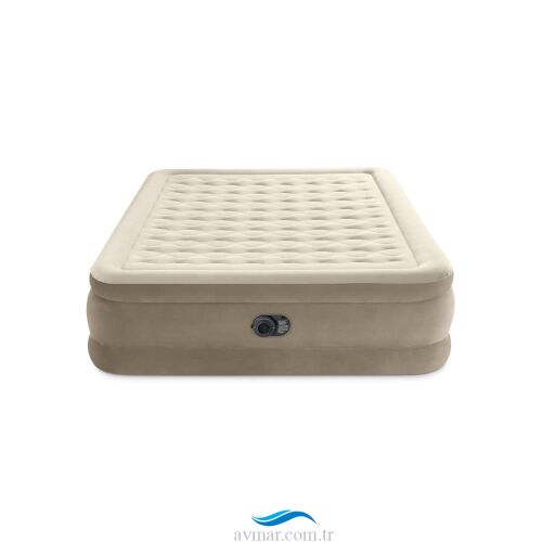 Intex Elektrikli Queen Ultra Plush Fiber-Tech Yatak 152x203x46cm (1)