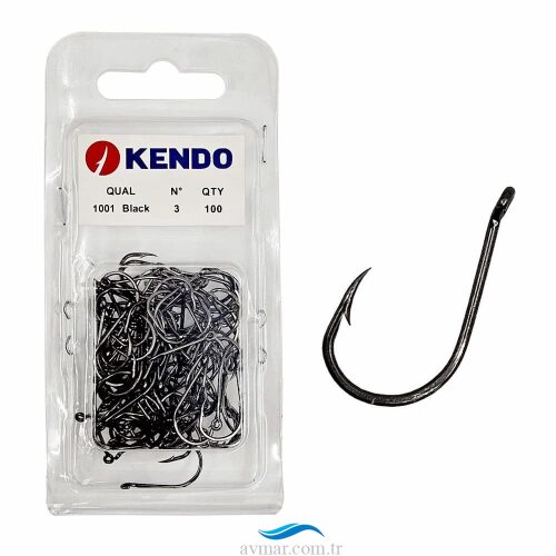 Kendo 1001 Black Nickle Halkalı Olta İğnesi 100 Adet