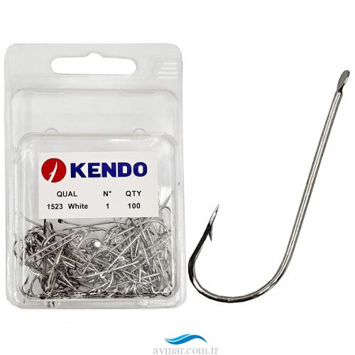 Kendo 1523 Ni 100 Adet Beyaz Çapraz Olta İğnesi - 1