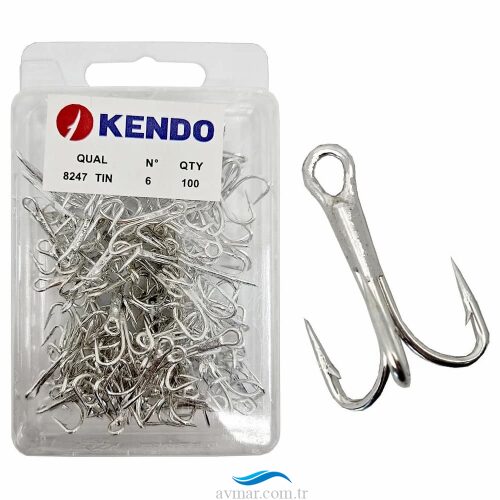 Kendo 8247 Tin O'Shaunessy Treble 100 Adet 3'lü Çarpma İğnesi