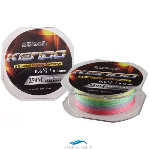 Kendo Dynema 8 Örgü Multicolor 120m Örgü İp Misina - KENDO