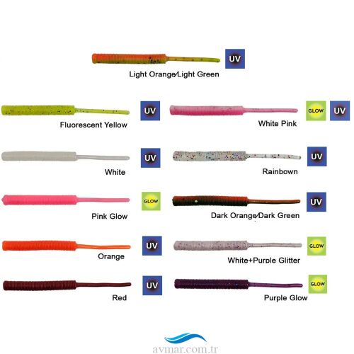 Kendo Fire Worm Lrf Silikonu 5cm 18 Adet