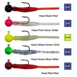 Kendo Hook Worm Jighead+Lrf Silikonu 2gr+4.5cm 5 Adet - 1