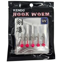 Kendo Hook Worm Jighead+Lrf Silikonu 2gr+4.5cm 5 Adet - 2