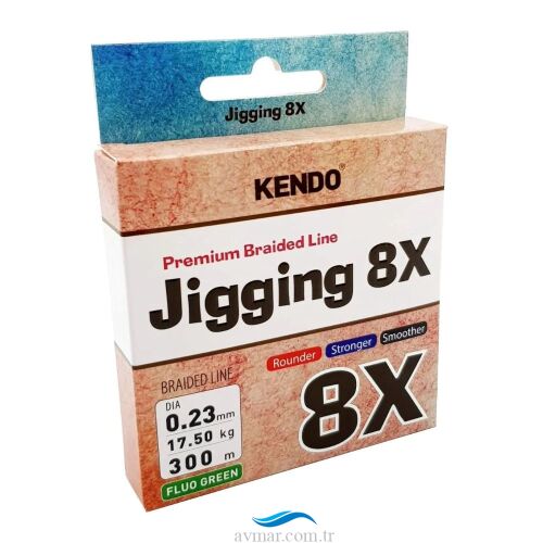 Kendo Jigging 8X Flash F.Green 300m Örgü İp Misina - 1