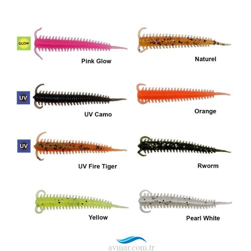 Kendo Silicones Worm 5cm Silikon Yem 10 Adet - 1