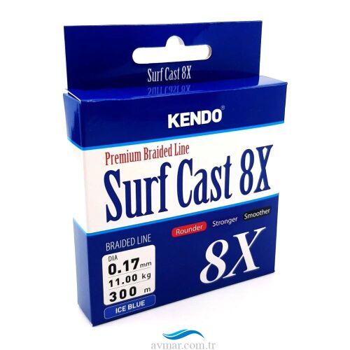 Kendo Surf Cast 8X Fighting Ice Blue 300m Örgü İp Misina - 1