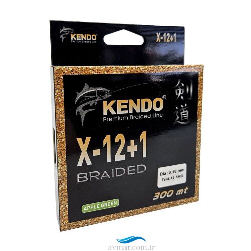 Kendo X-12+1 Braided 300m Apple Green Örgü İp Misina - 1